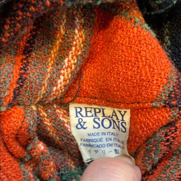 Replay and Sons Boys Jeans Hooded Plaid Jacket - Picture 5 of 7